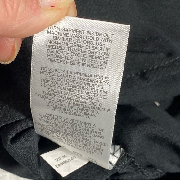 Angels Forever Young Boho Floral Blouse Women M Black Embroidered 3/4 Sleeve NWT - Picture 12 of 15